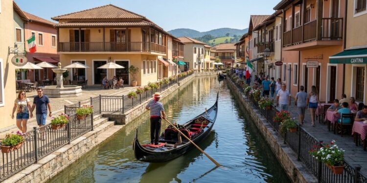 Uma das 4 cidades fora da Itália com gôndola oficial de Veneza: a vila catarinense onde 95% dos moradores são descendentes de italianos