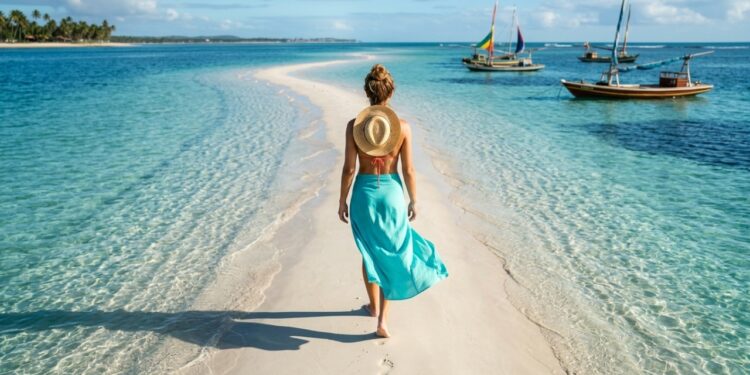 O vilarejo alagoano com piscinas naturais a 15 minutos de barco e águas tão transparentes que os barcos parecem voar sobre o mar