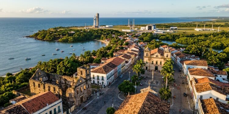 A cidade com ruínas imperiais e base de lançamento de foguetes: onde o passado colonial e o futuro espacial brasileiro se encontram