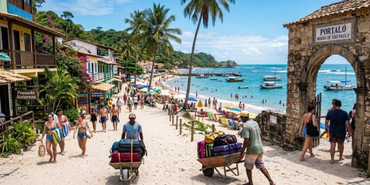 Eleita uma das 10 melhores praias do mundo: essa vila no meio do oceano proíbe carros e a bagagem chega em carrinho de mão