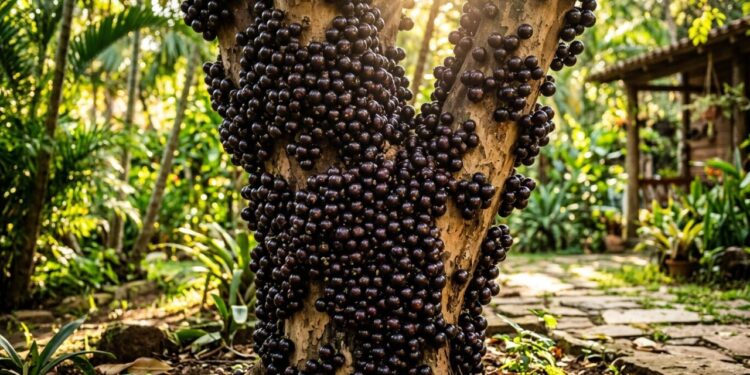 Como podar a jabuticabeira para obter mais frutos limpando o centro da copa para que o sol bata direto no tronco