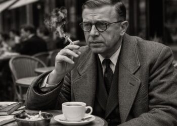 Jean-Paul Sartre, filósofo francês e existencialista moderno: "A existência precede a essência."