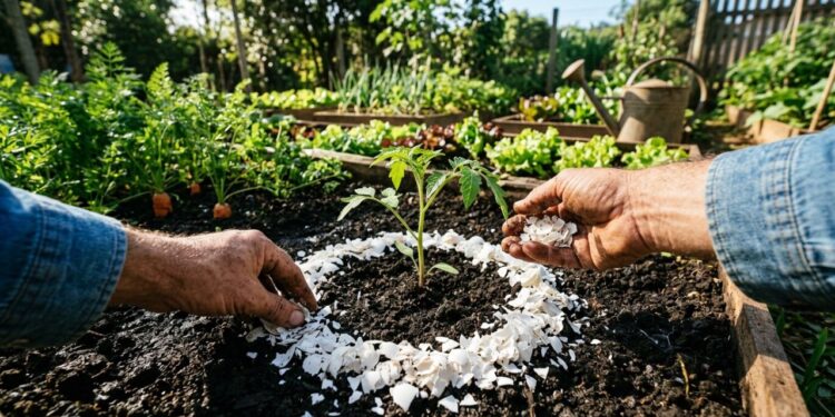 Como eliminar lesmas da horta à noite em menos de um minuto: truque caseiro eficaz cercando os canteiros com casca de ovo triturada