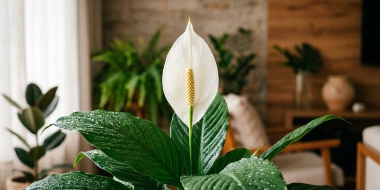 Para o lírio branco durar anos: o macete não é o sol pleno, mas entender que ele é a única planta que pede água deitando as folhas