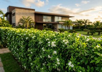 A planta que virou a favorita para cercas vivas porque além de crescer rápido, enche o quintal com um perfume de flor de laranjeira