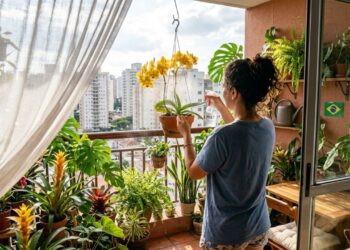 A orquídea amarela que não precisa de potes fundos e tem impressionado o mundo com suas centenas de flores em um único galho