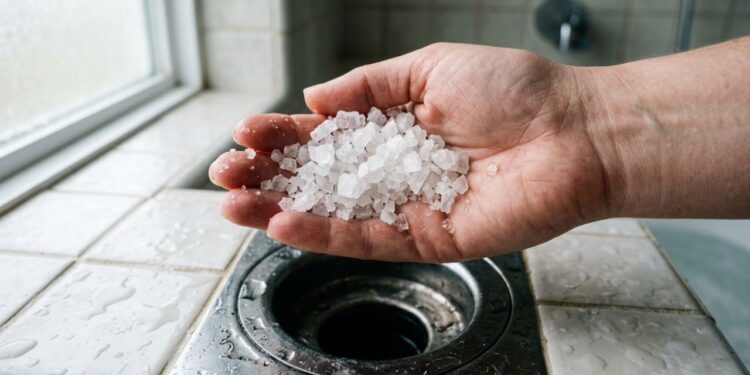 Jogar sal grosso no ralo do chuveiro à noite: Para que serve e por que é recomendado