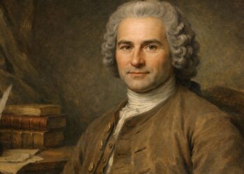 Jean-Jacques Rousseau, filósofo suíço-francês e um dos principais pensadores do Iluminismo: "O homem nasceu livre e por toda parte está acorrentado."