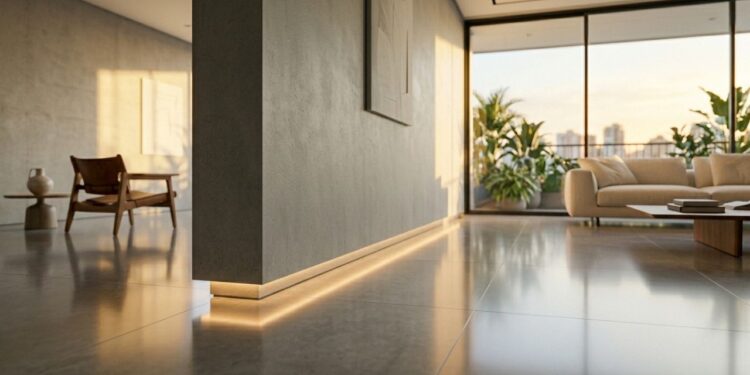Adeus ao rodapé de madeira escura: a nova tendência que vai dominar em 2026 e ampliar visualmente o cômodo