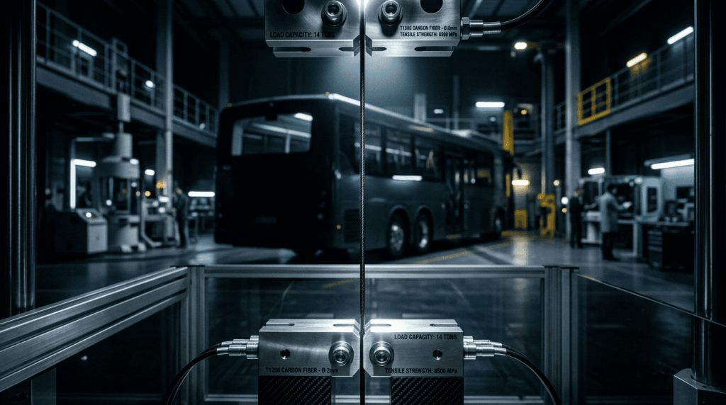 Uma rosca de 2 mm que puxa um ônibus: a China já está produzindo em massa o material que pode substituir o aço