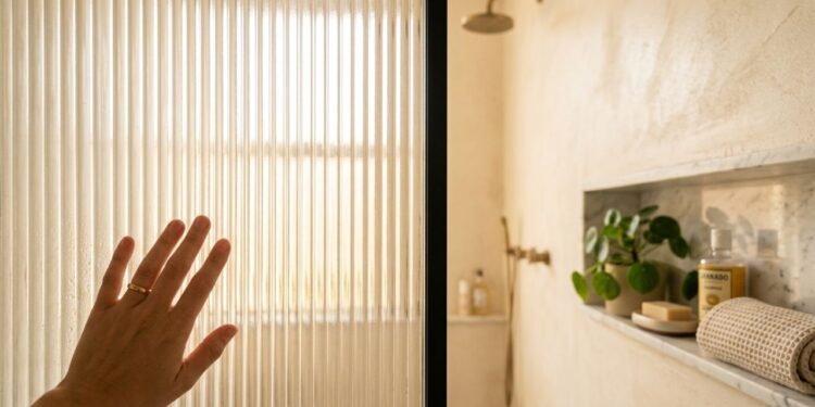 Adeus ao box de vidro totalmente liso: a tendência do vidro canelado que vai dominar em 2026 e trazer mais privacidade