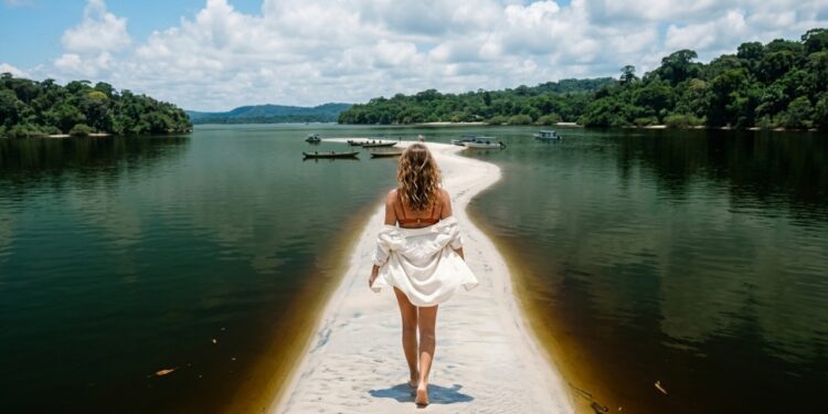 Eleita pelo The Guardian a praia de água doce mais bonita do mundo: a vila de 6 mil moradores que vira Caribe na seca e some na cheia
