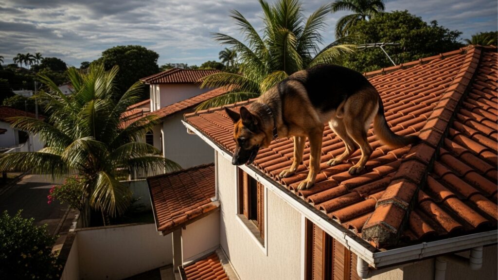 Cão Joey sobrevive milagrosamente a salto de um telhado de sete metros de altura: “Seu dono o havia vendido"
