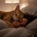 Seu gato dormindo na sua cabeça: não é apenas um sinal de aconchego, mas também de uma profunda necessidade