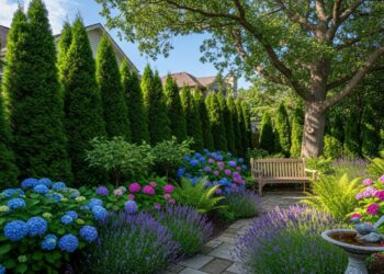 Árvores para bloquear vista dos vizinhos melhor do que uma cerca