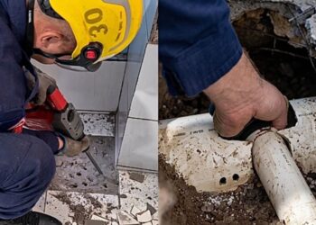 Filhote fica preso em cano e é salvo por bombeiros em resgate emocionante