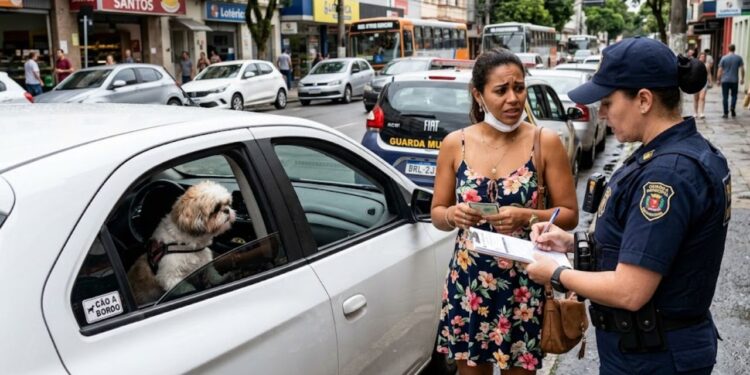 Cão trancado em carro quente chama atenção e tutora pode responder por maus-tratos