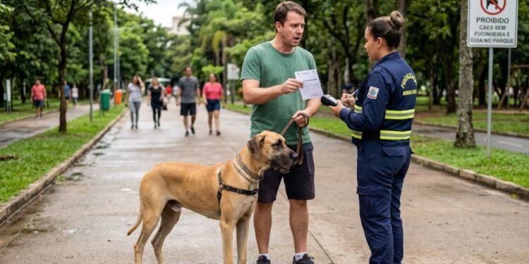Homem é surpreendido com multa ao passear com cachorro e justificativa gera debate