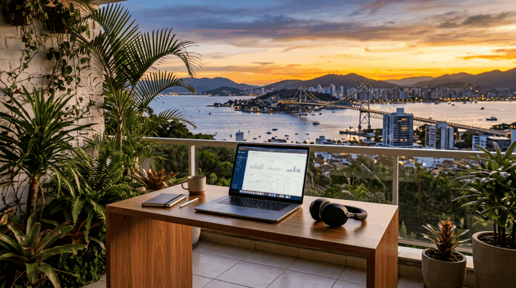 Qualidade de vida altíssima e praias paradisíacas cercadas por tecnologia: a ilha no sul do país que virou o "Vale do Silício brasileiro" e é o novo refúgio dos nômades digitais