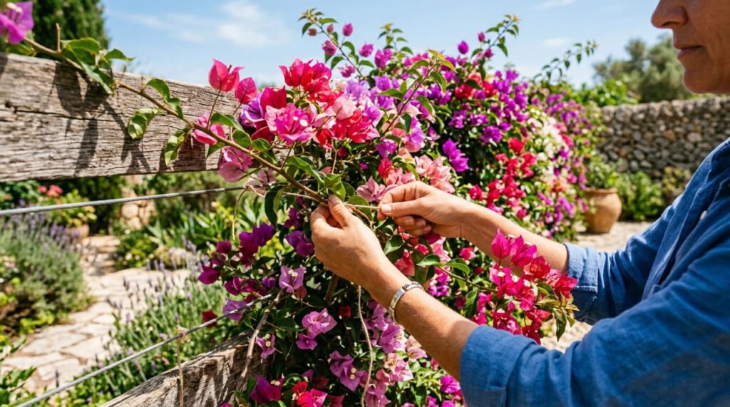 A planta trepadeira que floresce o ano todo e cresce perfeitamente em muros e cercas