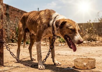 Cachorro não resiste após ser deixado no sol sem água e frase da tutora gera revolta