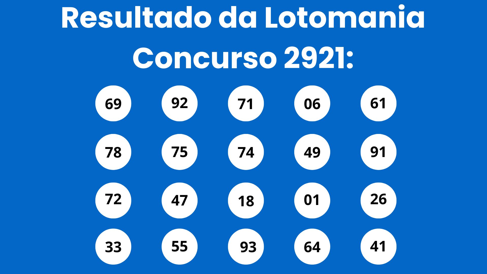Resultado da Lotomania: veja números e ganhadores do concurso 2921 (sexta, 08/05) e como resgatar