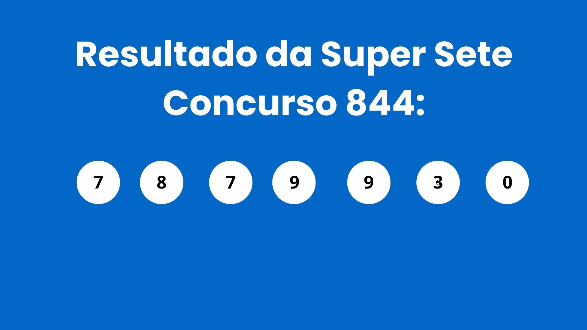 Resultado da Super Sete: veja números e ganhadores do concurso 844 (sexta, 08/05) e como resgatar