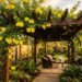 A trepadeira de flores em formato de sino que virou a favorita de pergolados porque atrai beija-flores diariamente e cresce sem sufocar as vigas de madeira