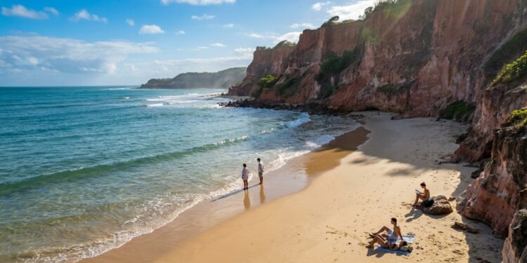 Eleita uma das 10 melhores praias da América do Sul: a praia onde quase não venta areia e não entra nos olhos nem atrapalha quem está descansando