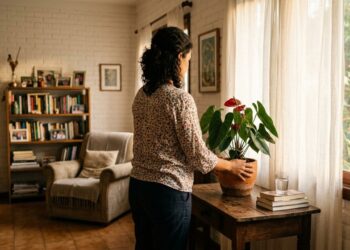 Para o antúrio durar anos: o macete não é deixá-lo no sol da manhã, mas garantir uma luz apenas difusa para que suas flores não fiquem com manchas marrons