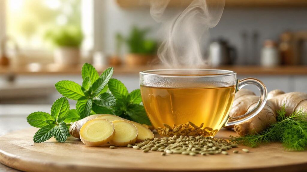 Barriga inchada e gases depois das refeições? Estes 3 chás digestivos podem ajudar o intestino a funcionar melhor