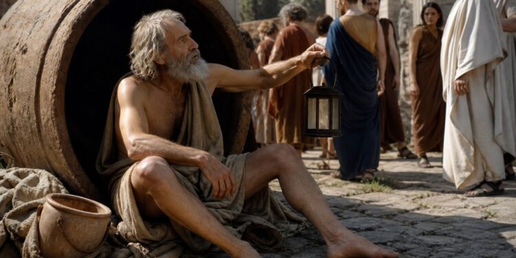 Diogenes de Sinope, crítico das convenções sociais e defensor da simplicidade: “O sábio é cidadão do mundo”