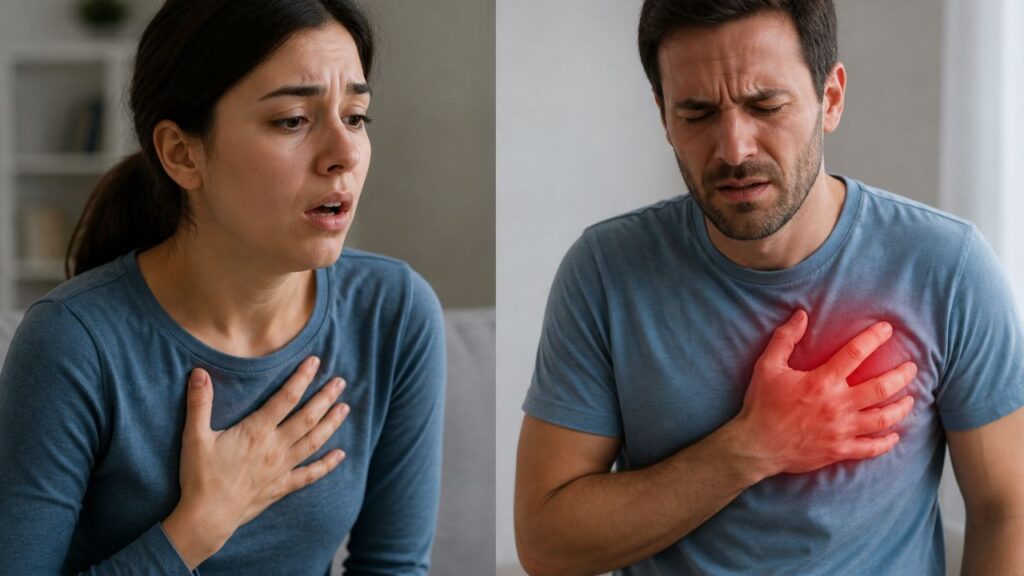 Dor no peito: 5 sinais que ajudam a diferenciar infarto de ansiedade ou refluxo