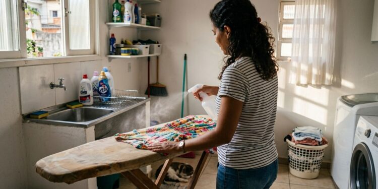 Borrifar água com amaciante e álcool nas roupas antes de passar: para que serve e como o tecido fica mais macio