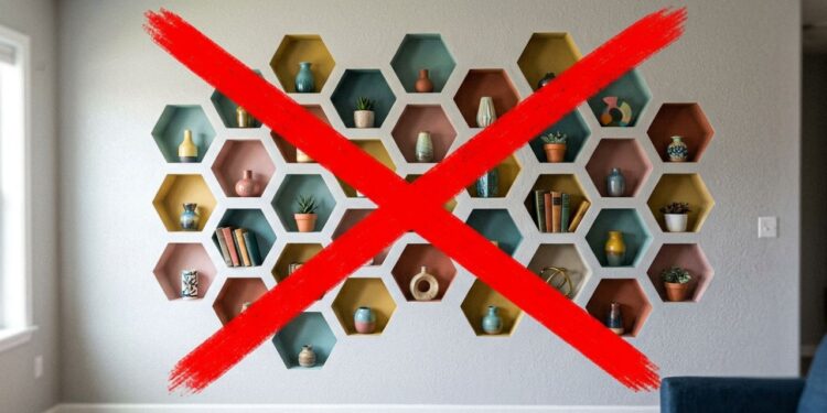 Os nichos hexagonais coloridos estão com os dias contados: conheça as prateleiras invisíveis que trazem leveza às paredes