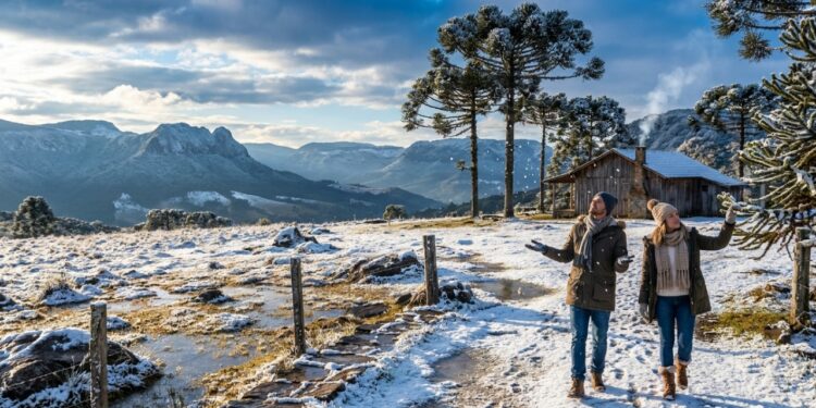A cidade mais fria do Brasil onde a neve cai quase todo inverno