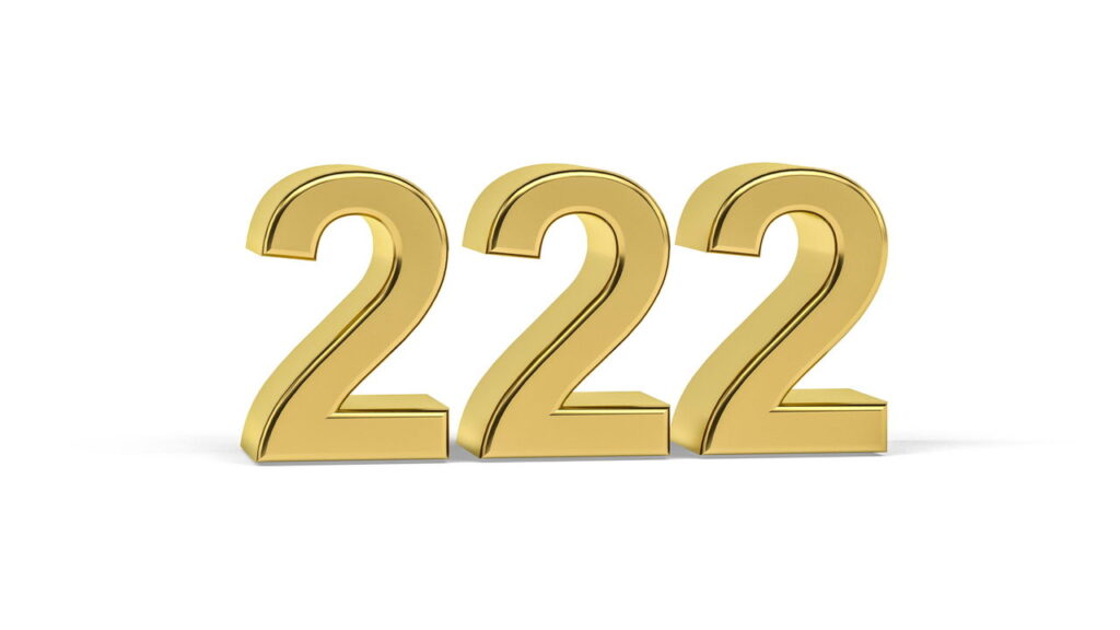 O que significa ver o número 222 repetidamente?