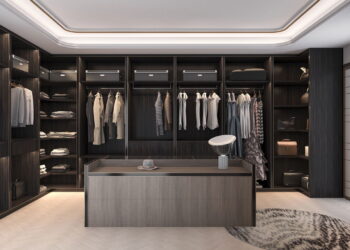 A iluminação perfeita para closets funcionais e elegantes
