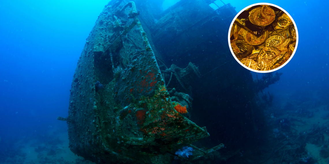Arqueólogos encontram naufrágio de 300 anos com tesouro afundado