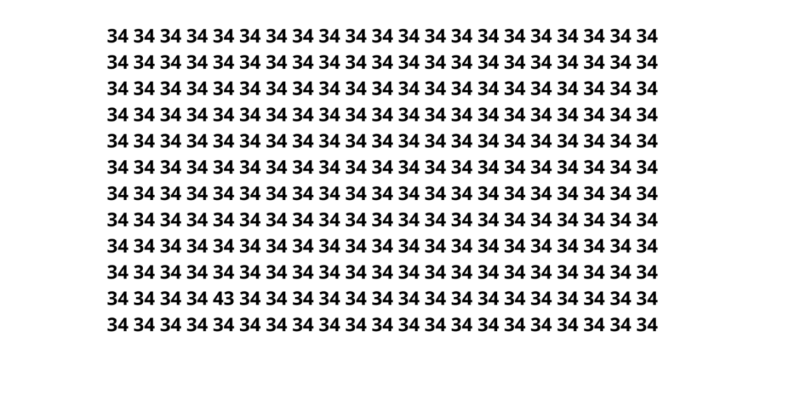 Você consegue encontrar "43" escondido em 7 segundos?