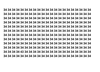 Você consegue encontrar "43" escondido em 7 segundos?