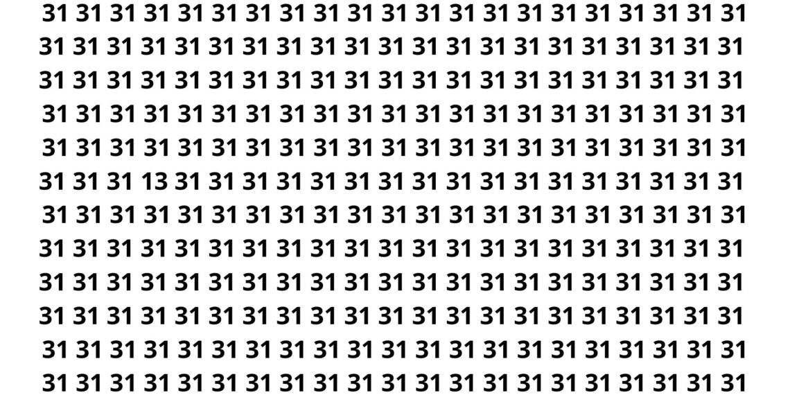 Apenas 3 em 10 conseguem achar o número 13 nesse desafio visual