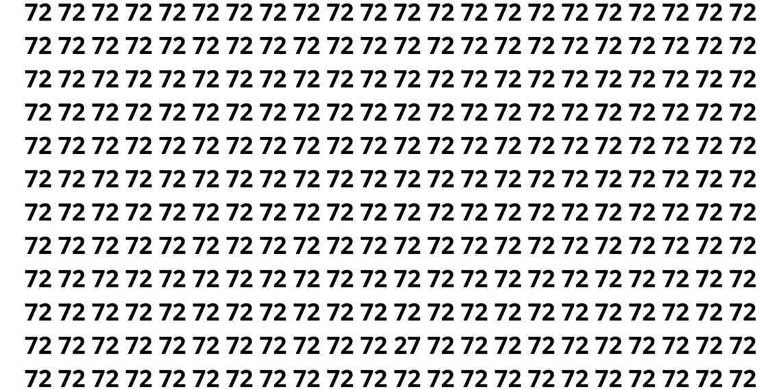 Apenas os mais atentos conseguem achar o 27 em segundos