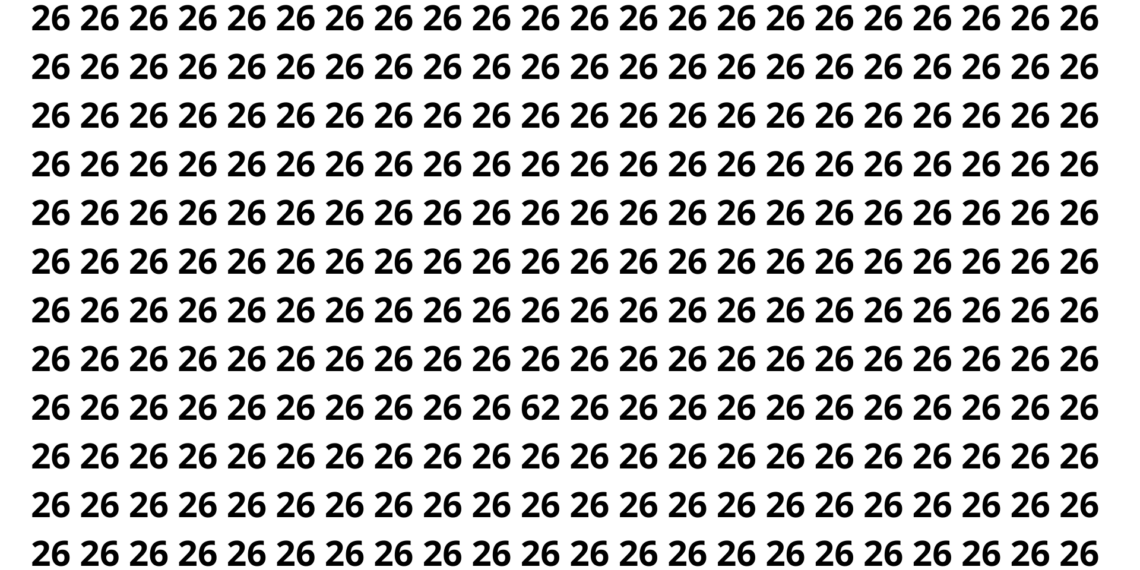 Se você encontrar o 62 em 10 segundos tem foco acima da média
