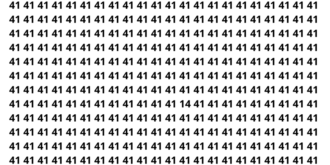 Apenas os mais atentos conseguem ver o número 14 nesse teste
