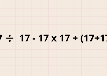 Quanto é 17 ÷ 17- 17 x 17 + (17 - 17)? O relato matemático que testa gênios