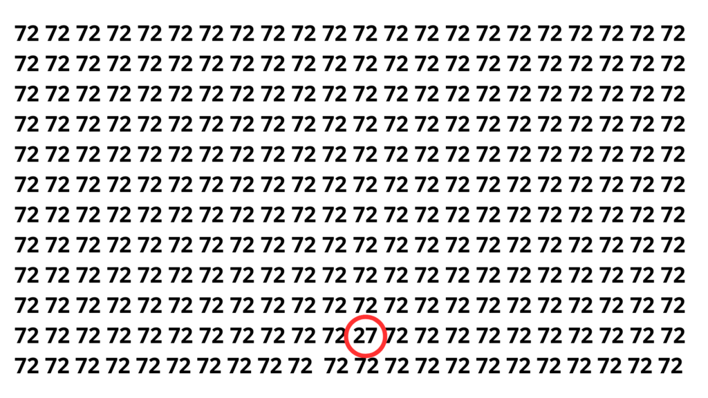 Apenas os mais atentos conseguem achar o 27 em segundos
