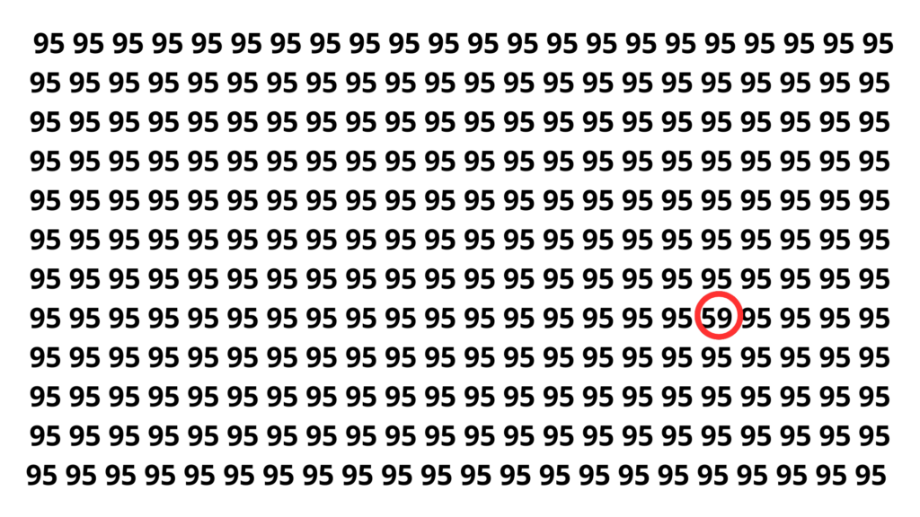 Apenas os mais atentos conseguem achar o 59 em segundos
