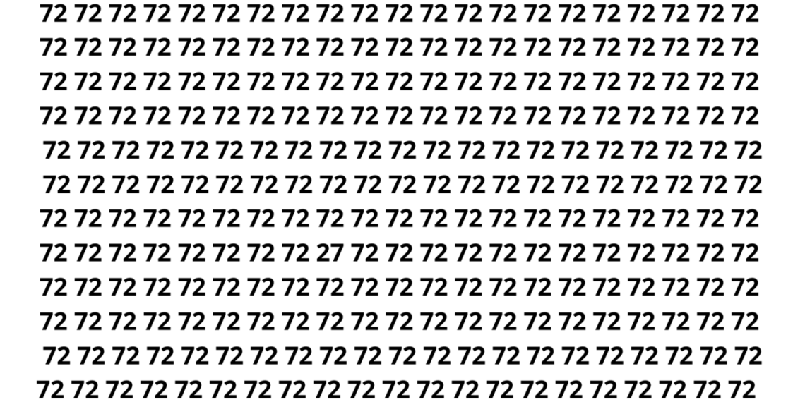Apenas 1 em cada 5 pessoas encontra o 27 em menos de 10 segundos