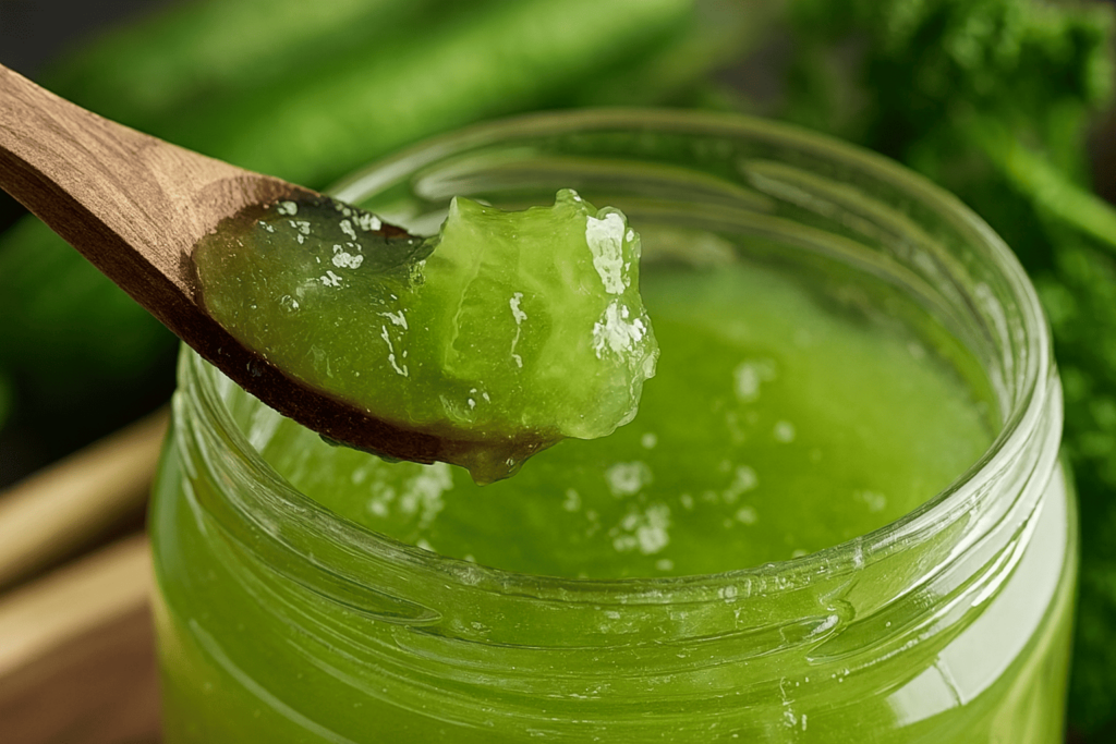 Esta é a poderosa geléia verde para produzir colágeno naturalmente